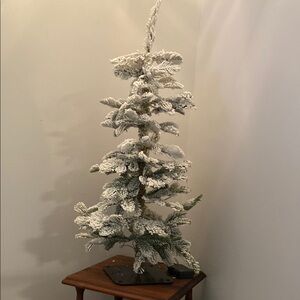 Anthropologie Faux Flocked Pre-Lit Alpine, Mini Tree